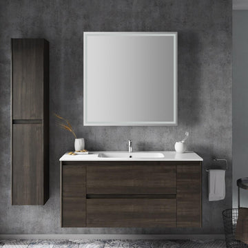 Pax Rectangular Frameless Anti-Fog Aluminum Front/Back-lit Tri-color LED Bathroom Vanity Mirror with Smart Touch Control